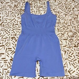 Weworewhat Workout Romper- periwinkle